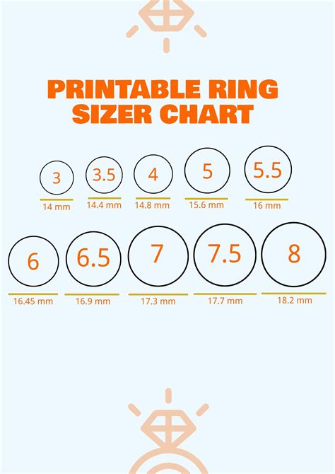 free ring size chart.